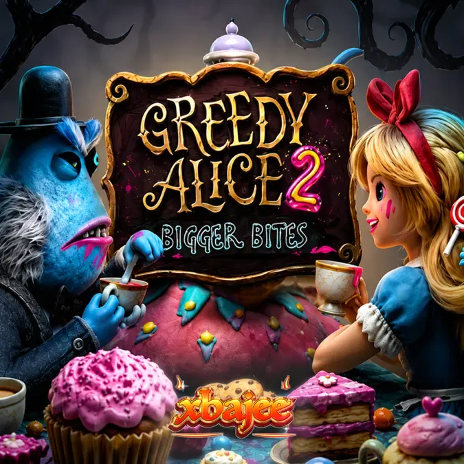 Greedy Alice 2 Bigger Bites স্লট গেমের ইন্টারফেস এবং থিম